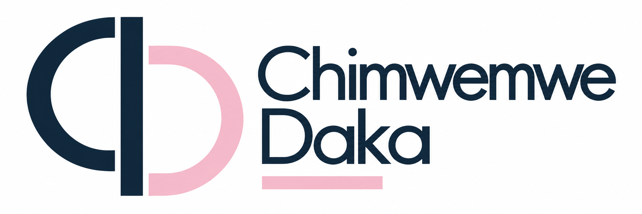 Chimwemwe Daka — selected navy and Blossom Pink CD logo
